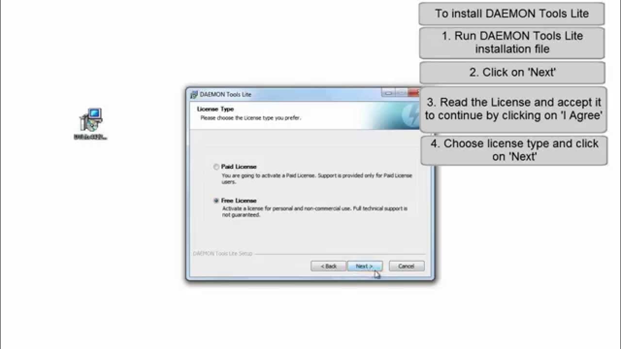 DAEMON Tools Lite installation howto screencast YouTube