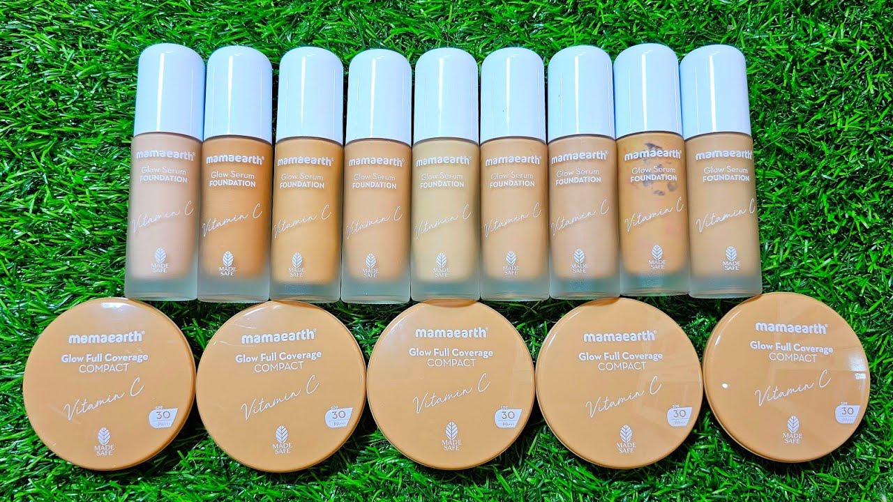 Mamaearth glow serum Foundation and glow full coverage Compact for flawless face base | RARA |