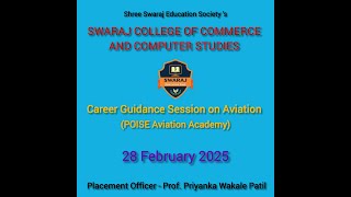 Career Guidance session on Aviation | Swaraj College | Career Development Program