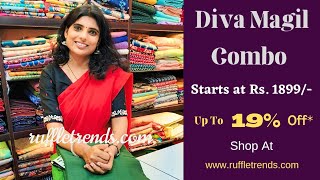 Beautiful Diva Magil Combo Sarees with Stitched Blouse | Starts at Rs. 1899/- | www.ruffletrends.com screenshot 5