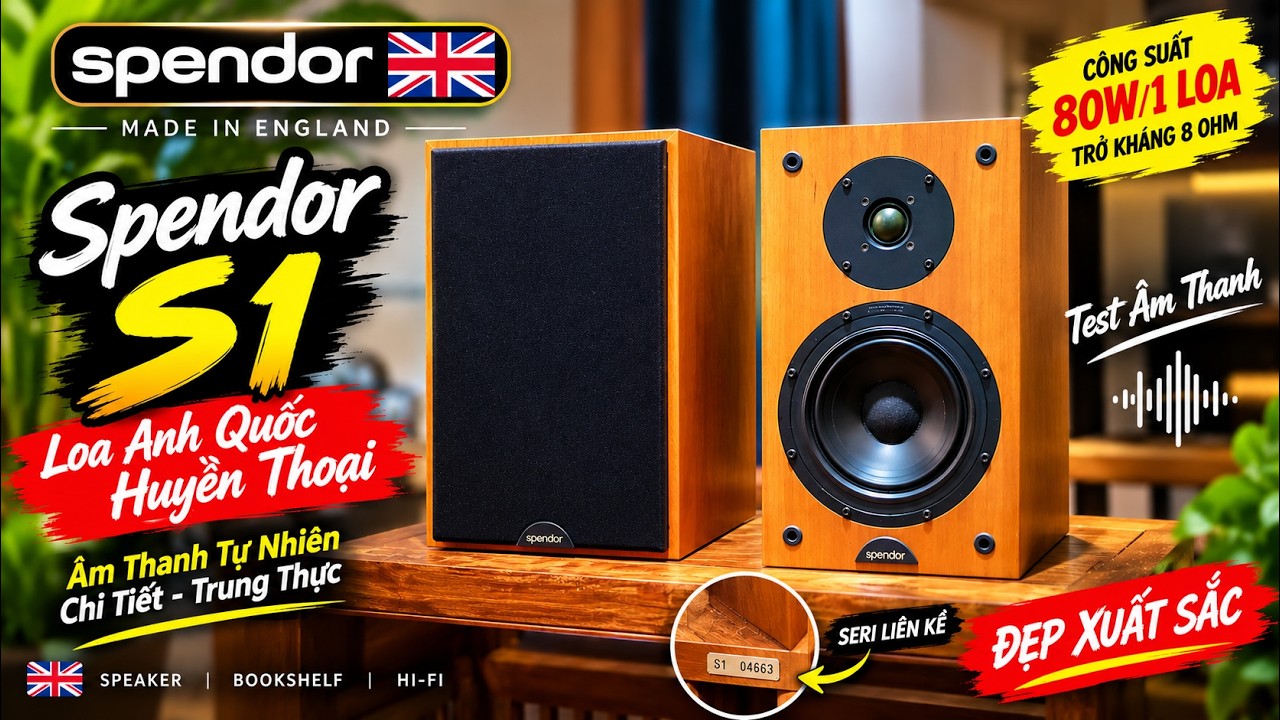 Spendor S1 - Excellent Condition British Bookshelf Speakers
