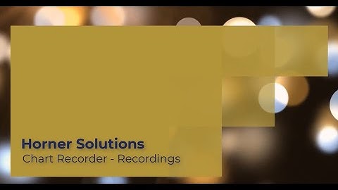 Chart Recorder - Recordings