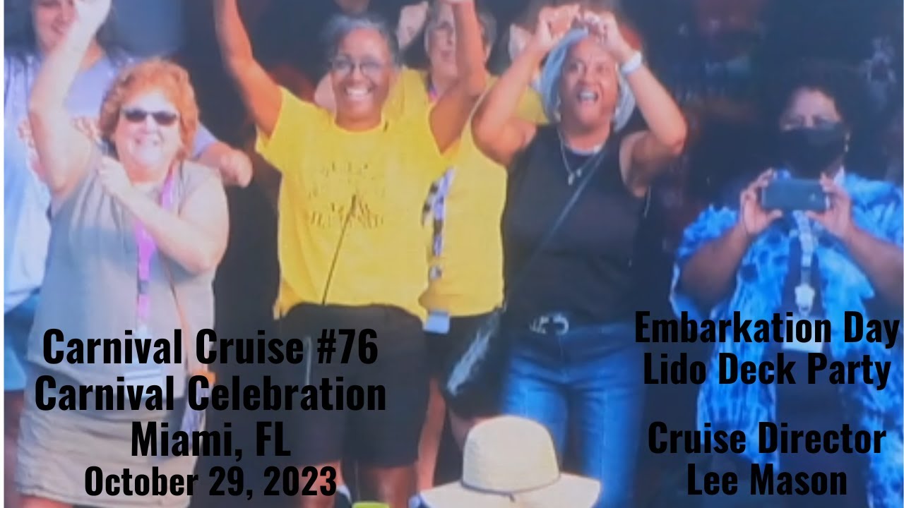 Cruise 76 LIDO DECK PARTY with Cruise Director LEE MASON! Carnival