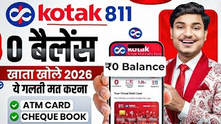 Kotak Mahindra Bank Open Account Zero Balance Kotak 811 Account Opening Online Zero Balance