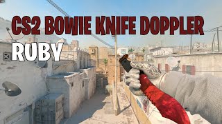 Bowie Knife Doppler Ruby | CS2 Skin Showcase #194