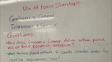 Week 7 Video Assignment: Use of Force Standards 