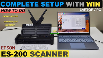 Epson WorkForce ES-200 Setup With Windows Laptop /PC, Install Drivers, Scanning Test, Review.