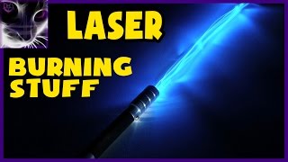 Real Life LIGHTSABER Burning through stuff