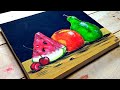 Como pintar un bodegon de frutas  paso a paso  pintura acrilica para principiantes  tutorial