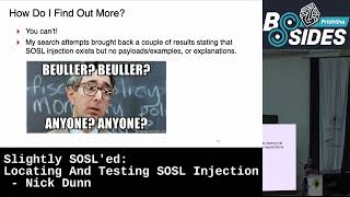 Slightly SOSL'ed: Locating And Testing SOSL Injection - Nick Dunn