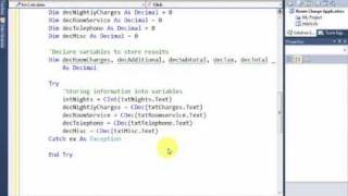 Simple Hotel Billing Application using Visual Basic  Part II