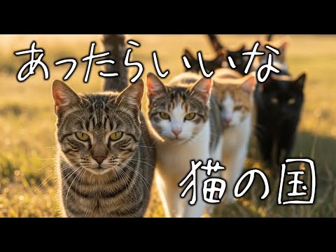 【AI MV】あったらいいな 猫の国／猫の理想郷の歌