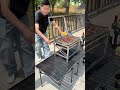 This automatic flipping grill makes grilling large meat skewers incredibly convenient!