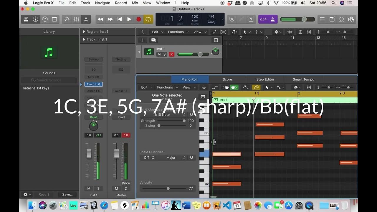 Logic’s Piano roll and and intro to the number system (Music Theory