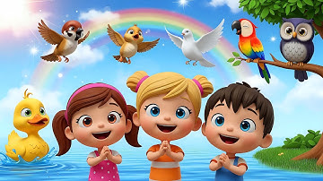 Happy Bird Song for Kids 🐦 | Fun & Colorful Children’s Song about Birds & Singing Together!