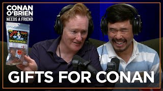 Conan Cherishes His Portrait From Randall Park | Conan O'Brien Needs A Friend