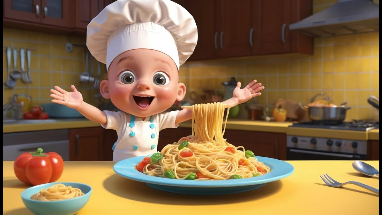 Toca Life Baby Chef dejó caer los espaguetis | Rimas Infantiles y Canciones para Niños