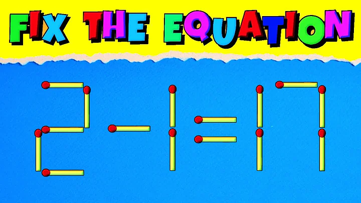 Move Only 1 Stick To Fix The Equation! 🤯 Tricky Matchstick Puzzle 🔥