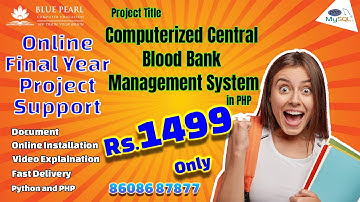 Computerized Central Blood Bank Management System, Blood Bank and Donor Management System using PHP