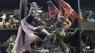 World of Warcraft Sylvannas statue overview with Illidan