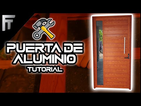 Como hacer una puerta de aluminio diseño Fácil y elegante , puerta de aluminio 3