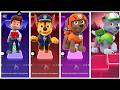 Paw Patrol Ryder vs Chess vs Zuma vs Rocky tiles hop EDM Rush