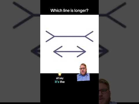 Which Line is Longer? Muller Lyer Illusion by Matthew Poole