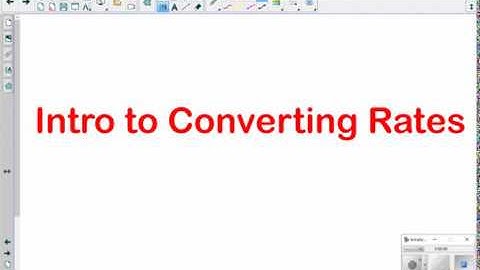 Intro to Converting Rates