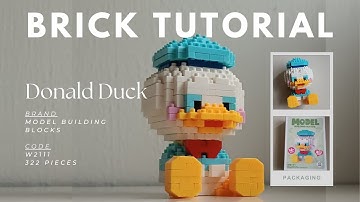 How to Build Donald Duck (Sitting Down) | Model Building Blocks DIY Creation W2111 (322 Pieces)