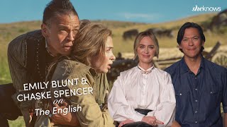 Emily Blunt Reveals the Story Behind Getting Punched on Screen by Ciarán Hinds in 'The English'