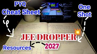 PYQs cheat sheet🤯Ft. JEE Dropper 2026