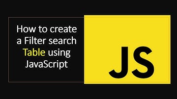 Filter Table using JavaScript
