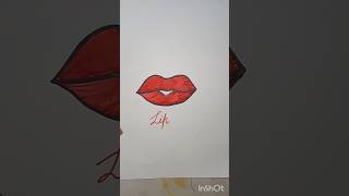 Colouring in lips 💋 #art #drawing #shorts #viral #ytshorts #trendingshorts