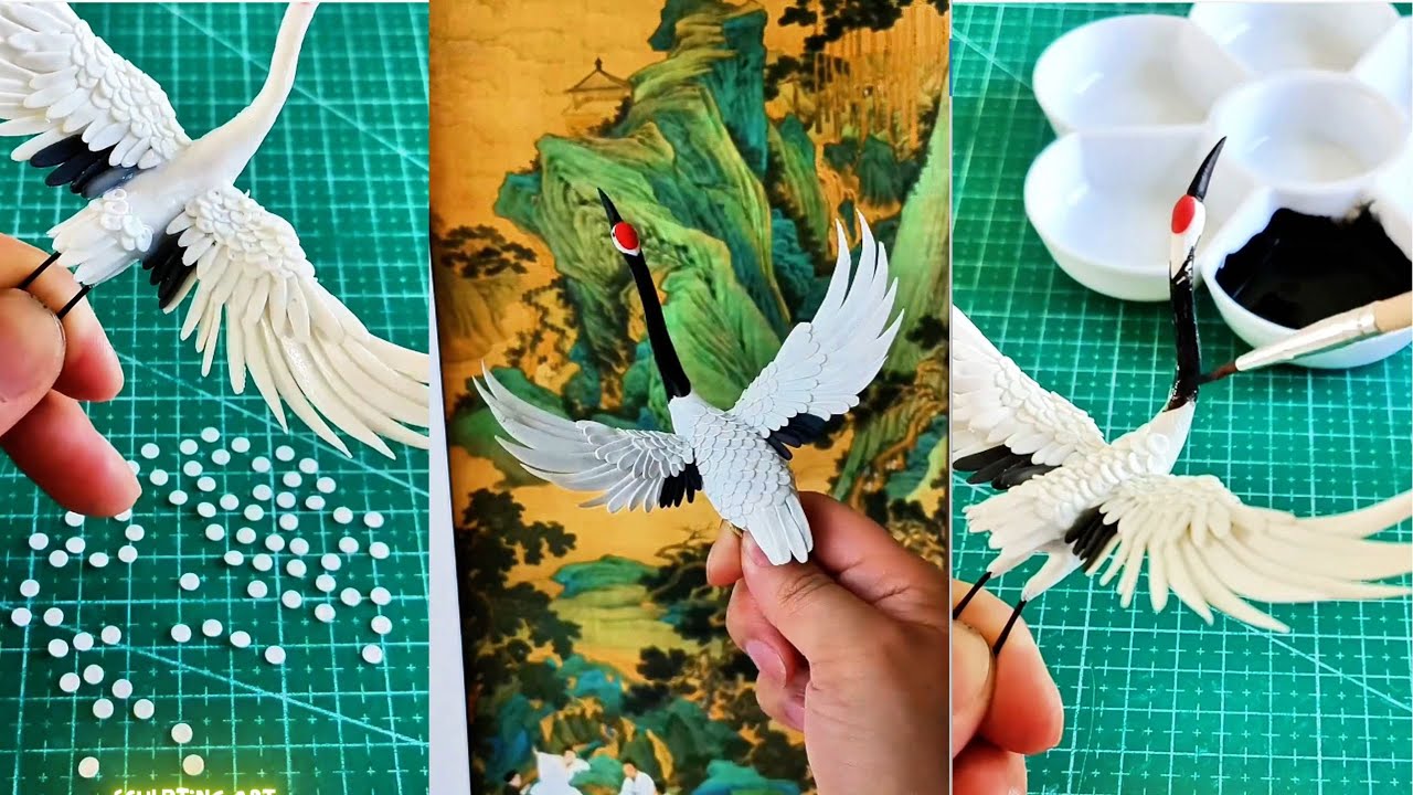 White crane - 白鹤  - The Legacy and Craft of Chinese Finger Art