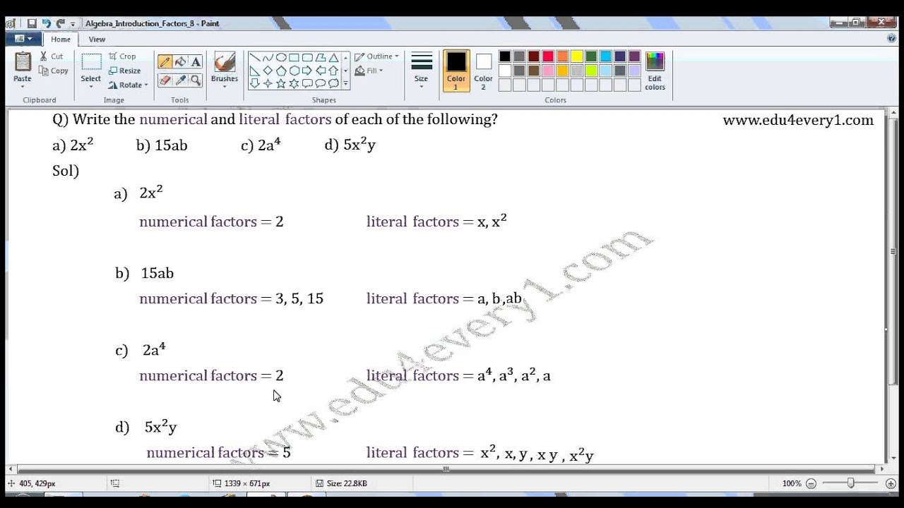 numerical-and-literal-factors-youtube