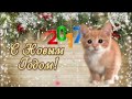 Милое поздравление С Новым Годом 2017 от котенка #3