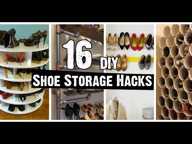 47 Smart Shoe Storage Ideas to Save Space  Diy shoe storage, Diy shoe rack,  Closet shoe storage
