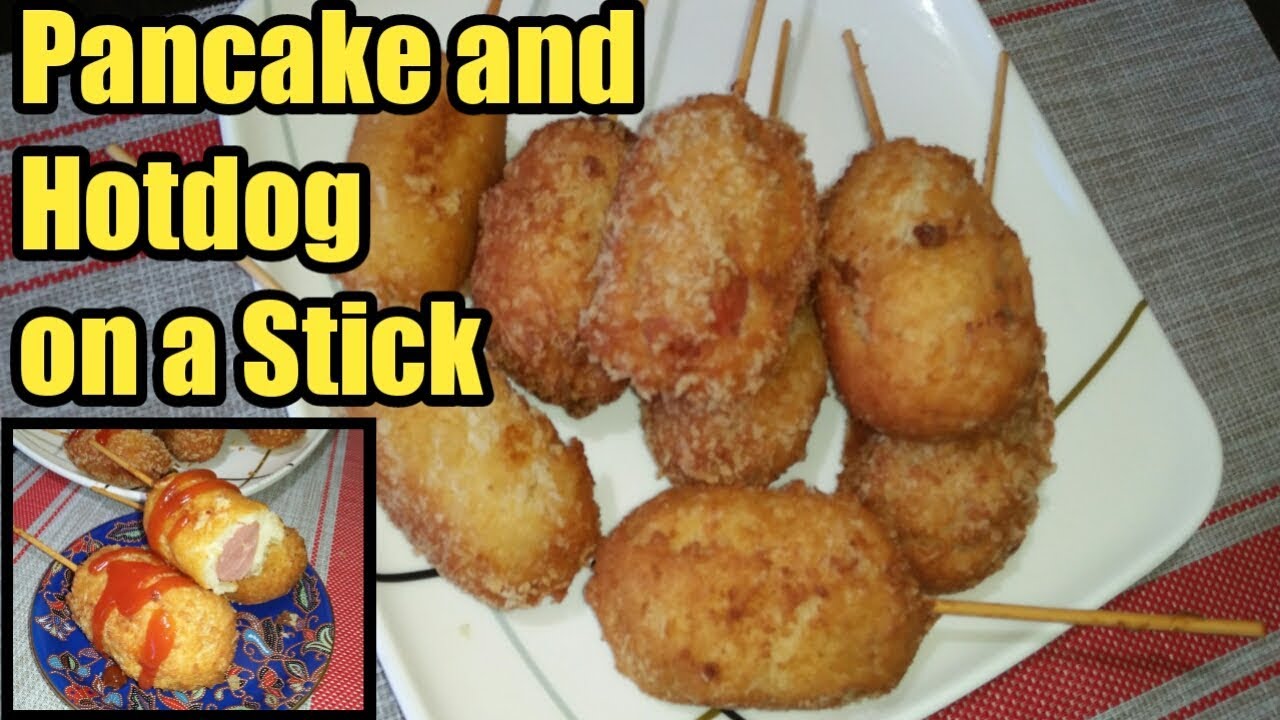 Pancake and Hotdog on a stick//Super easy 