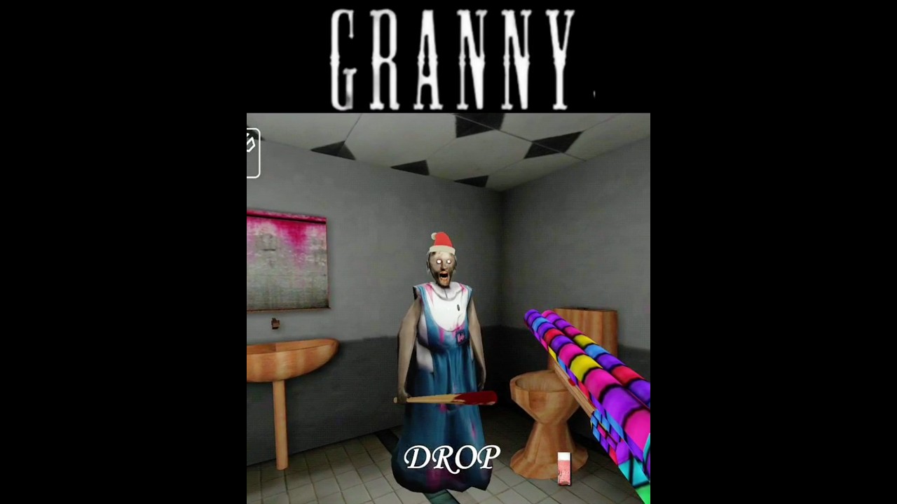 funny trick 🤣 😂 with granny in Bathroom 