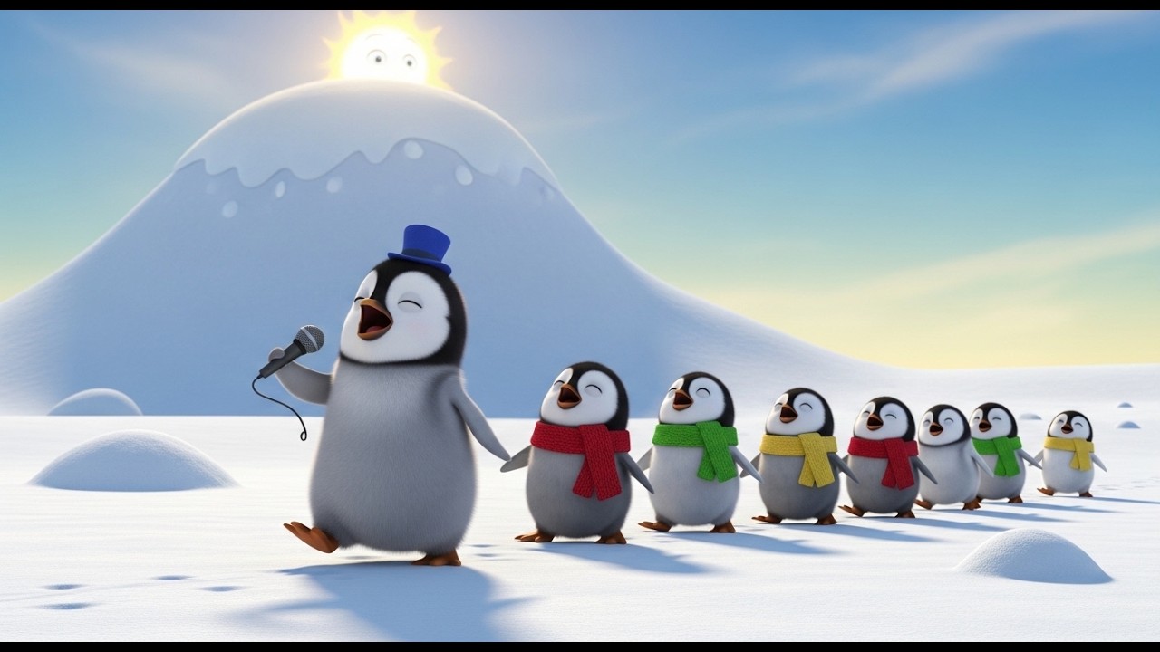 Baby Penguin Waddle Song | Fun Winter Animal Rhyme for Kids | Nursery ...