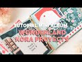 TUTORIAL: Súper mini álbum de Alicia en el país de las maravillas. &quot;I&#39;m late&quot;. Scrap. Kora Projects