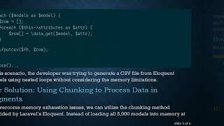 Efficiently Process Large Data Sets in Laravel Without Memory Exhaustion