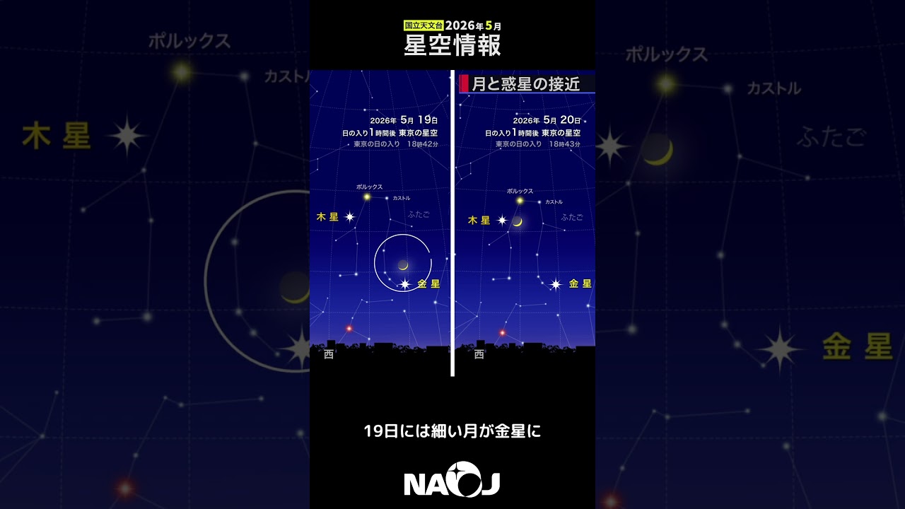 2026年5月の星空情報【月と惑星の接近】 #宇宙 #月 #惑星