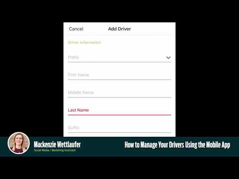 Mobile - Managing Drivers