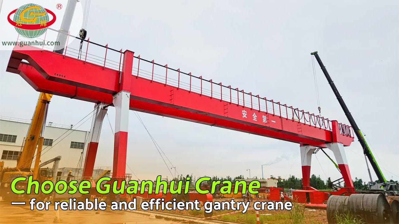 Double girder gantry crane install video - YouTube