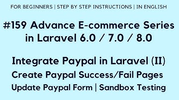 Integrate Paypal in Laravel (II) | Paypal Integration in Laravel 8 | Create Paypal Success/Fail Page