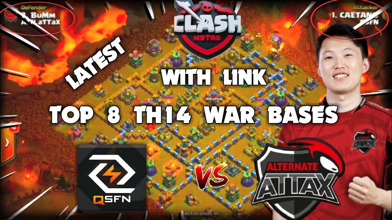 Latest TH14 War Bases of Clash Mstrs ATN.aTTaX vs QSFN & PENTA vs QSFN | Clash of Clans Coc | TH14