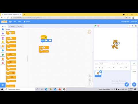 การเขียนโปรแกรม scratch ให้เดินเป็นสี่เหลี่ยม