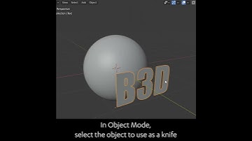 Daily Blender Secrets - How to use the Knife Project tool