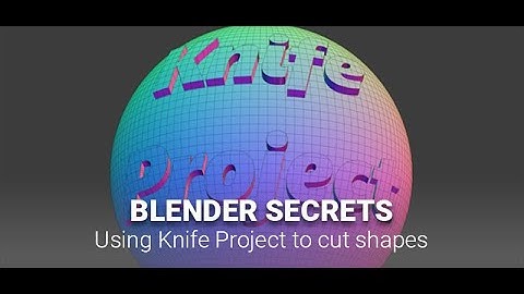 Daily Blender Secrets - How to use the Knife Project tool